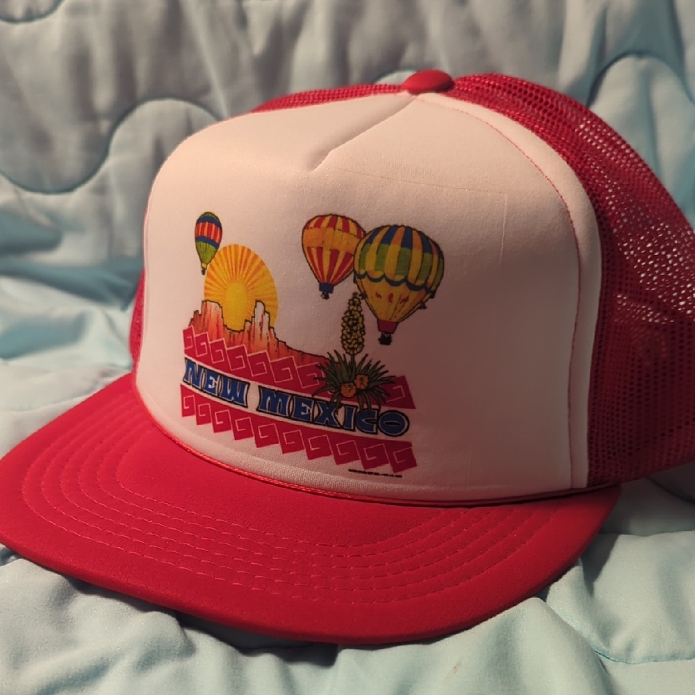 New Mexico Red and White Trucker Hat